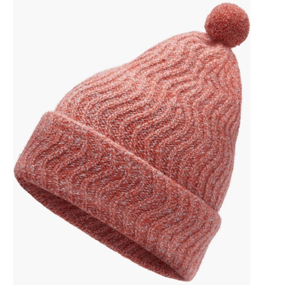 Allbirds‎ Toddler' Smallbirds Pompom Merino Wool Beanie Hat, Red Maple, S/M, NWT